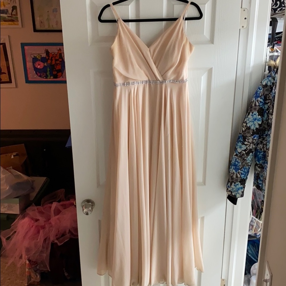 Blush pink bridesmaid dress
